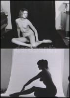 cca 1976 Szolidan erotikus fényképek tétele, 33 db vintage negatívról készült mai nagyítás, 9x13 cm ...