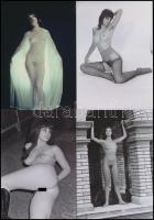 cca 1975 Szolidan erotikus fényképek tétele, 44 db vintage negatívról készült mai nagyítás, 9x13 cm / 44 erotic photos, 9x13 cm