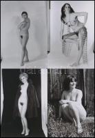 cca 1975 Szolidan erotikus fényképek tétele, 44 db vintage negatívról készült mai nagyítás, 9x13 cm ...