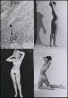 cca 1975 Szolidan erotikus fényképek tétele, 44 db vintage negatívról készült mai nagyítás, 9x13 cm ...