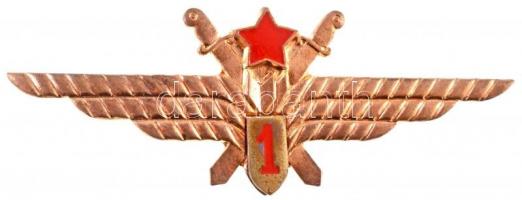 3db-os aranyozott, zománcozott katonai jelvény tétel a szocialista időszakból, közte magyar harckocs...