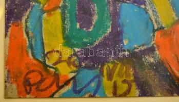 Cs. Németh Miklós (1934-2012): Vörös hajú lány, vegyes technika, papír, jelzett, üvegezett fa keretb...