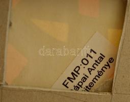 Farkasházy Miklós (1895-1964): Kompozíció, vegyes technika, papír, jelzés nélkül, hátul Pápai Antal ...