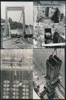 cca 1964 Budapest, Erzsébet híd és környéke, 44 db vintage fotó, java része datálva, 9x14 cm