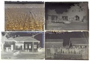 cca 1937 Lőcsei Árpád (?-?) kecskeméti vándorfényképész hagyatékában őrzött 13 db vintage üveglemez negatívja, 9x12 cm