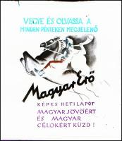 cca 1947 Fekete György (1904-1990) budapesti fényképész specialitása a mozikban nagyfilmek előtt vet...
