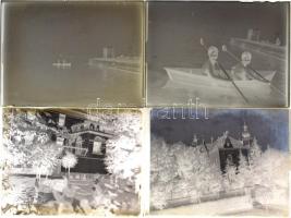 cca 1930 Különféle témákról készített felvételek, 13 db vintage üveglemez negatív, 9x12 cm