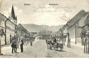 Nagydisznód, Heltau, Cisnadie; Marktgasse / piac utca, E. Fischer felvétele, Jos. Drotleff / market street (EK)