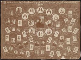 1919 A Kassai Róm. Kath. Tanítónőképző Intézet 1918-1919 évben végzett növendékeinek tablóképe, Kemény műterme, Kassa, kissé sérültek a fotó sarkai, 20x27 cm.