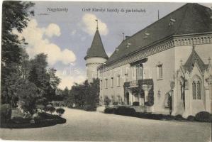 Nagykároly, Carei; Gróf Károlyi kastély és parkrészlet / castle, park (EK)