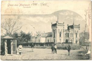 Medgyes, Mediasch, Medias; Turnhalle / tornaterem, Fritz Guggenberger kiadása / gym (vágott / cut)