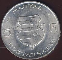 1947. 5Ft Ag "Kossuth" T:1