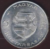 1947. 5Ft Ag "Kossuth" T:1