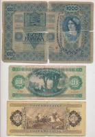 48db-os vegyes magyar és külföldi fémpénz tétel, mellette 9db vegyes magyar és külföldi bankjegy T:v...