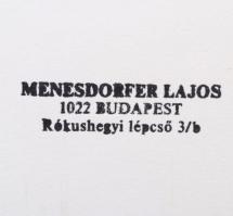 cca 1982 Menesdorfer Lajos: Ember születik, pecséttel jelzett, vintage fotóművészeti alkotás, 40x26 ...
