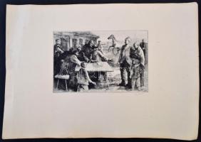 Gy. Molnár István (1933-2010): Termelő Szövetkezeti Csoport szervezése 1948. Rézkarc, papír, jelzett...