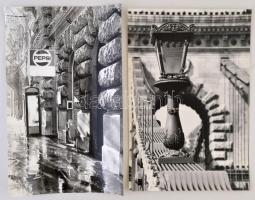 cca 1976 Budapesti városképek, 5 db jelzett vintage fotó, 40x30 cm