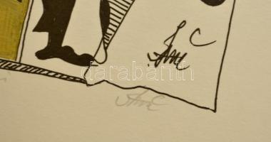 Szász jelzéssel: Szemek. Vegyes technika, karton, 27×20 cm