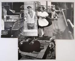 cca 1974 Budapesti életképek, 5 db jelzett vintage fotó, 40x30 cm