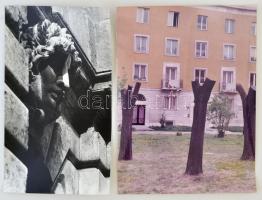 cca 1975 Budapesti városképek, 5 db jelzett vintage fotó, 40x30 cm