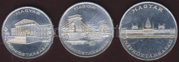 1956. 10Ft Ag + 20Ft Ag + 25Ft Ag "10 éves a Ft" sor T:1/2