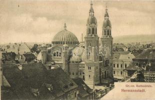 Nagyszeben, Hermannstadt, Sibiu; Görög ortodox székesegyház, G. A. Seraphin kiadása, Jos. Drotleff / Greek orthodox cathedral