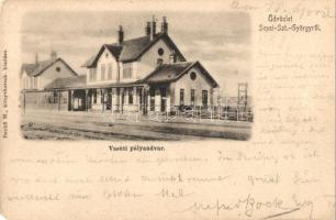 Sepsiszentgyörgy, Sfantu Gheorghe; Vasútállomás, Benkő M. kiadása / railway station (EM)