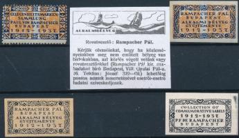 1912-1937 4 klf Rampacher Pál levélzáró (RR!)