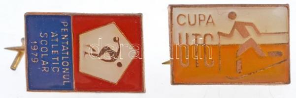 11db-os vegyes külföldi jelvény és kitűző tétel, főleg sport témában, közte "Angola", &quo...