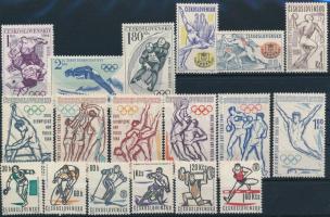 1963-1965 Sport motívum 6 klf sor 1963-1965 Sport 6 diff sets