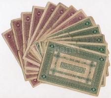 Olaszország / Velence / Osztrák-magyar megszállás 1918. 5c (8x) + 10c (9x) + 50c (9x) + 1L (10x) + 2...