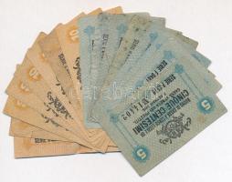 Olaszország / Velence / Osztrák-magyar megszállás 1918. 5c (8x) + 10c (9x) + 50c (9x) + 1L (10x) + 2...