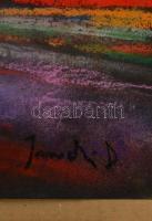 Diener jelzéssel:Sárga ház a folyónál. pasztell, papír, üvegezett kereteben, 38×40 cm