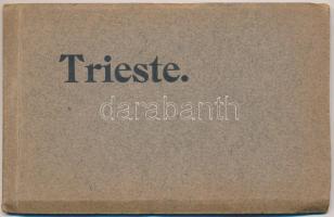 Trieste - leporello postcard booklet with 9 unused cards, canal, port, harbor, steamships, Photobrom. Wien