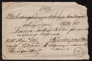 1876 Munkácsegyházmegyei alapítványi kezelőség levele Lukse-Fábry Béla (1844-1915) főmérnök, építész...