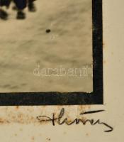 1944 Thöresz Dezső (1902-1963) aláírt vintage fotóművészeti alkotása, kasírozva, 39x30 cm, karton 60...