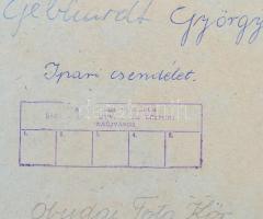 cca 1971 Gebhardt György (1910-1993): Ipari csendélet, feliratozott vintage fotóművészeti alkotás, k...