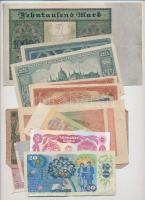 15db-os vegyes magyar és külföldi bankjegy tétel, közte magyar korona és pengő, Német Birodalom, Ném...