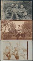 cca 1914-1918 6 db I. világháborús katonai fotó, csoportkép és szóló fotó
