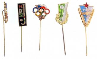 10db-os vegyes jelvény és kitűző tétel sport témában T:1-,2