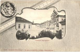 Szamosújvár, Gherla; Országos Fegyintézet. Todorán Endre kiadása / prison, jail. Art Nouveau