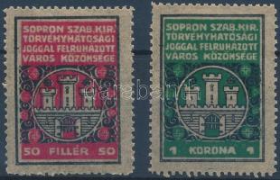 Sopron 1914 MPIK 1-2 használatlan (10.000)