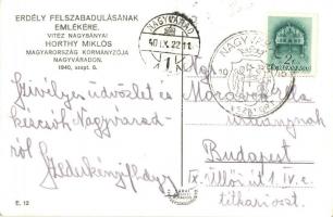 1940 Nagyvárad, Oradea; bevonulás, Horthy Miklós / entry of the Hungarian troops, So. Stpl