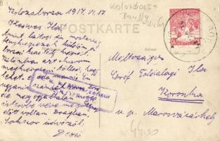 1917 Kolozsborsa, Borsa; Báró Bánffy kastély, Gróf Toldalagi Ilonának címezve / castle, addressed to...