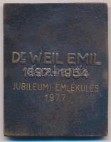 Beck András (1911-1985) 1977. "Dr Weil Emil 1897-1954 - Jubileumi Emlékülés" Br plakett (5...