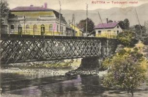 Ruttka, Vrutky; Turóc parti részlet, híd / riverside, bridge (EK)