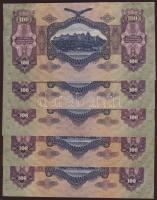 1930. 100P (8x) benne egymásutáni, ill. kevés úgrású sorszámok T:I