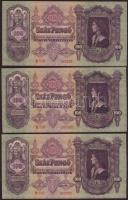 1930. 100P (8x) benne egymásutáni, ill. kevés úgrású sorszámok T:I