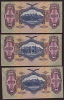 1930. 100P (8x) benne egymásutáni, ill. kevés úgrású sorszámok T:I