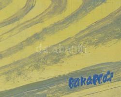 Bakallár József (1940): Virág és nap. Olaj, farost, jelzett, 60×80 cm